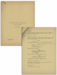 Moe Howards 31pp. Script Dated March 1951 for The Three Stooges Film Hula-La-La -- With Annotations in Moes Hand -- Unbound Script Paper Clipped at Upper Left -- Very Good Condition